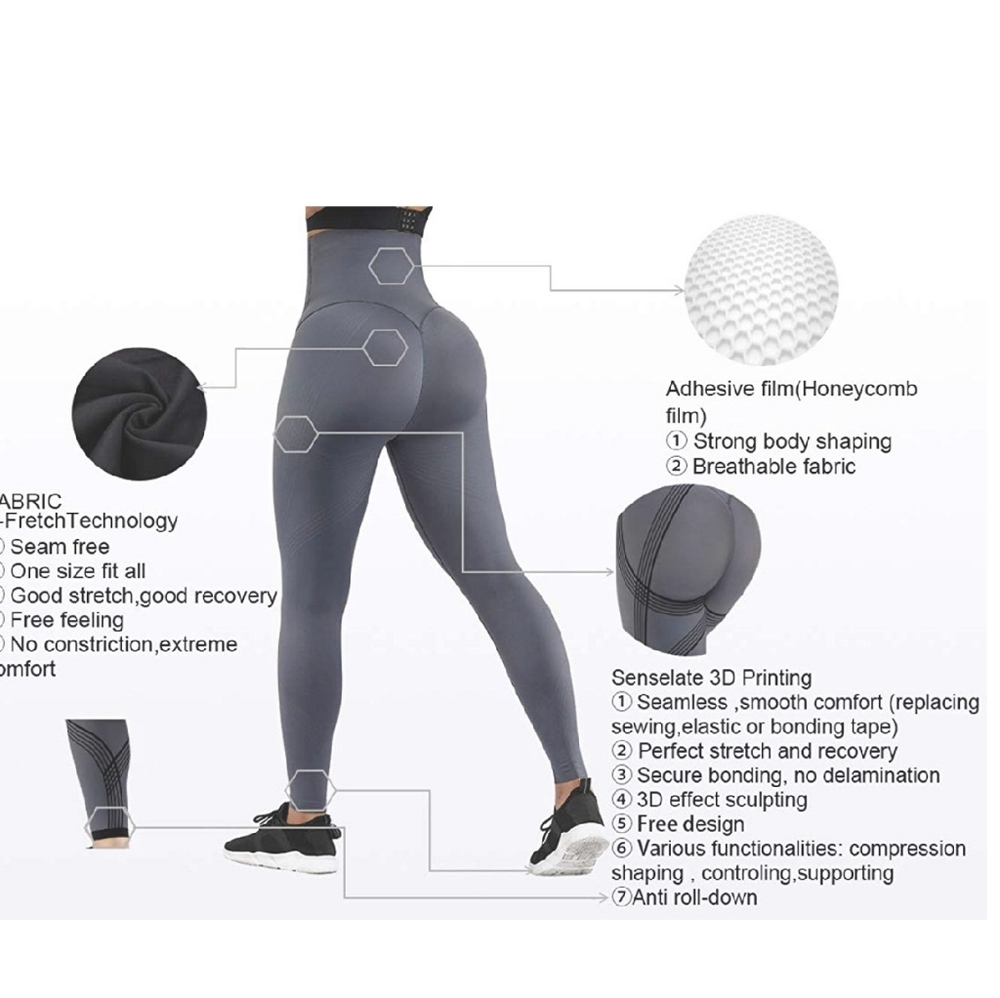Yoga high waist 3d pants